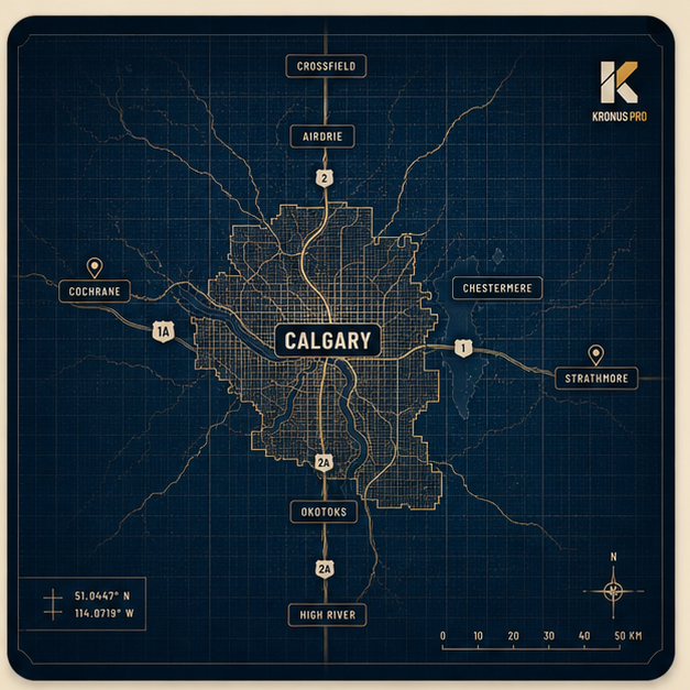 Calgary service area map